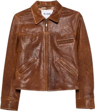 Re/Done Dev Jacket - Jackets - Mujer - Marr&oacute;n - M