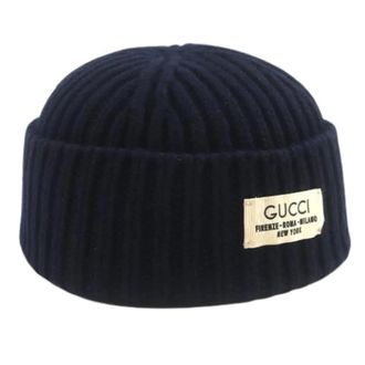 Gucci Pre-owned Gebreide Muts Wollen Hoed - Heren - Vintage Accessoires - Blauw - ONE Size - Wol - Vintage