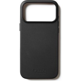 Mujjo Full Leather Case for iPhone 17 Pro Max in Black at Nordstrom