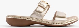 Rieker 65957-90 Womens Sandals Gold Leather - Size UK 6.5