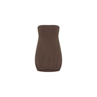 Moschino Wool and cashmere blend top - female - Moschino - Sleeveless Tops - Brown - 2XS - Tops