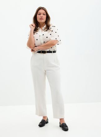Contemporaine Womens Universal textured crepe dress pant Fit: Semi-slim leg, mid rise