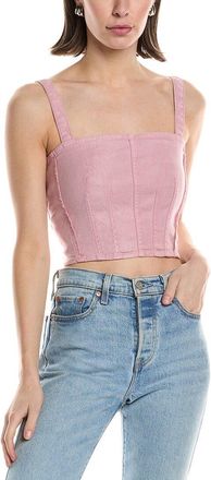 Hudson Corset Linen-Blend Top
