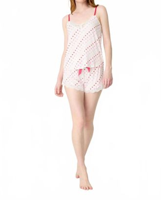 PJ Salvage Womens Day Dreams Heart Modal Short Pj Set In White