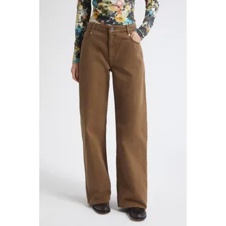 Stine Goya Baggy Fit Wide Leg Jeans in Ephemeral Bloom at Nordstrom, Size 28