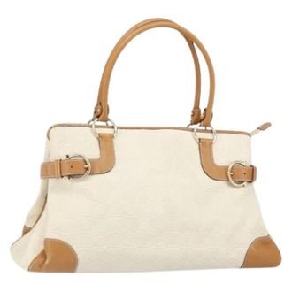Ferragamo Pre-owned Handbags, female, White, Size: ONE SIZE Pre-owned Leather Handbag