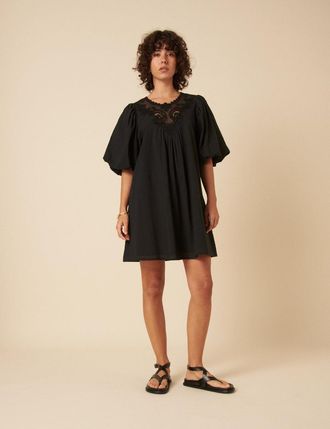 Nobody's Child Black Tori Mini Smock Dress