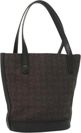 Celine Tweedehands Canvas handtassen - Dames - Vintage Shopper - Bruin - ONE Size - Leer - Vintage
