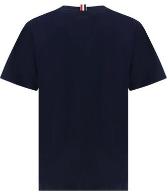 Thom Browne Mens Blue Cotton T-Shirt