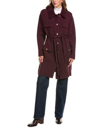 NVLT Nvlt Faux Fur Eyelash Military Coat