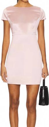 Line & Dot Alisa Satin Mini Dress In Ballet Pink