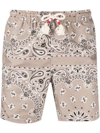 MC2 Saint Barth Zwembroek met paisley-print - Beige