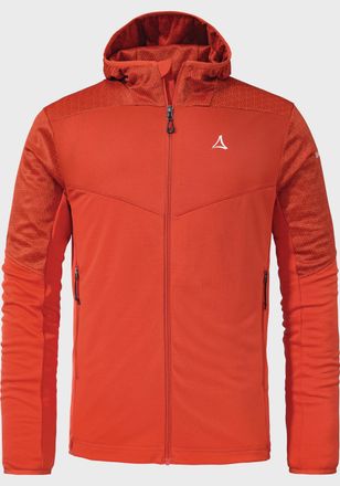 Sch&ouml;ffel Fleecejacke SCH&Ouml;FFEL Fleece Hoody Svardalen M, Herren, Gr. 52, orange (5480, orange), Oberstoff Rumpf oben: 100% Polyester Oberstoff Rumpf unten: 100%