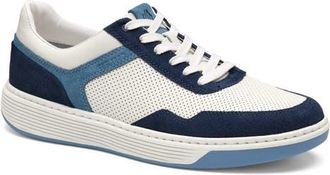 Johnston & Murphy Dawson Sneaker in White Full Grain/Blue/Navy at Nordstrom, Size 10.5