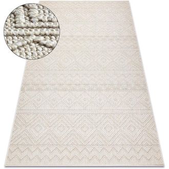 RugsX Rugsx - Alfombra Jersey 19234 Crema - Rombos, Estructural, Lazo Boho Beige 200x290 Cm