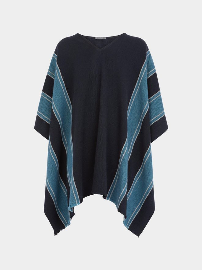 Mens Cashmere Asymmetric Poncho One Size