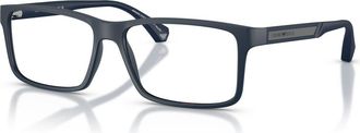 Emporio Armani 56mm Rectangle optical glasses in Blue at Nordstrom