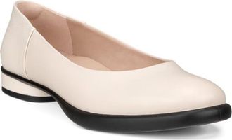 Ecco Sculpted LX Water Resistant Ballet Flat in Limestone at Nordstrom Rack, Size 10-10.5Us / 41Eu