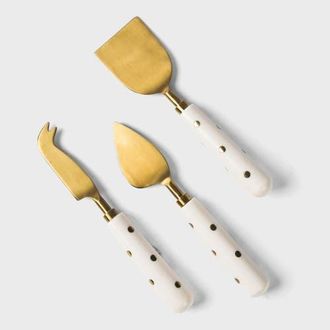 Mela Artisans Sitara Cheese Server Set in Gold at Nordstrom