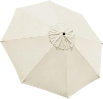 OEM Toile De Remplacement Parasol Terrasse - 2,7 M - 8 Baleines - Polyester 500 Deniers - Proteccion Uv 95 % - Color Natural - 1 Unidad