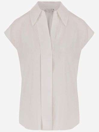 Vince Blusa de seda el&aacute;stica Vince