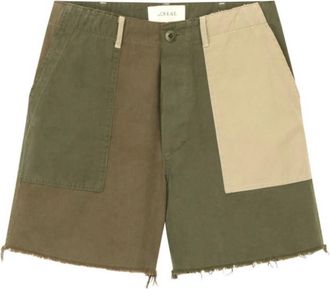 The Great. Womens Vintage Army Shorts In Patchwork
