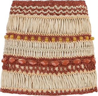 Alberta Ferretti Korte Geweven Werkrok - Dames - Korte rokken - Veelkleurig - L - Rokken
