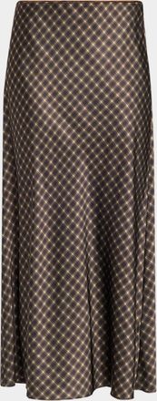 Vince Ombr&ecirc; Plaid Slip Skirt
