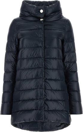 Herno Blue High Neck Jacket