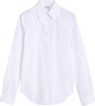 Aspesi Overhemden, Dames, Wit, M, Katoen, Camisa recta popelin