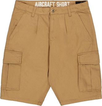 Alpha Industries Shorts ALPHA INDUSTRIES Aircraft Short, Herren, Gr. 30, Normalgr&ouml;ssen, gr&uuml;n (khaki), Obermaterial: 100% Baumwolle; Futter: 100% Baumwolle, Hosen Short