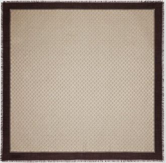 Gucci Laminated GG Wool Shawl, Beige