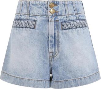 Zimmermann Shorts Light Blue - female - Zimmermann - Denim Shorts - Blue - XS - Shorts
