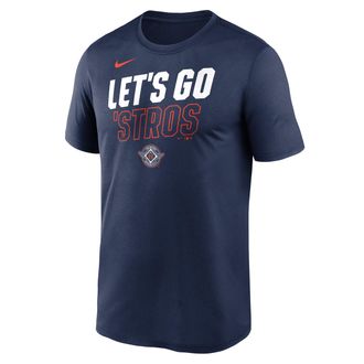 Nike Houston Astros City Connect Team Phrase Script Nike Mens Dri-FIT MLB T-Shirt in Blue | NKGK44BHUS-TG9