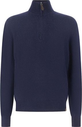 Jacob Cohen Maglione Lupetto Mezza Zip - - Knitwear - Uomo - Blu - XL