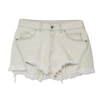 Rick Owens Denim Shorts, female, Gray, Size: W26 Bias Cutoffs Denim Shorts