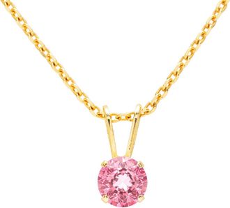 SuperJeweler 1/2 Carat Gemstone Solitaire Pendant Necklace in Gold with Free Chain - Multiple Gemstone Options Available