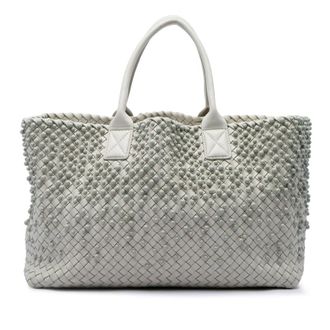 Bottega Veneta Pre-owned Bottega Veneta Limited Edition Medium Lambskin Intreccio Mist Spheres Cabat Tote Ladies Q28KVEAJEJO22HFQ