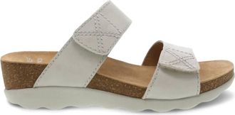 Dansko Womens Maddy Sandal In Ivory Milled Nubuck