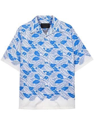 Prada short-sleeved cotton shirt - men - Cotton/Mother of Pearl - S - White