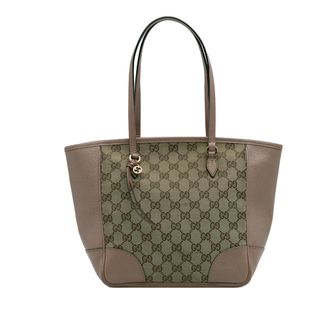 Gucci Pre-owned Womens Gg Canvas Bree Tote - Sage Green Textile - One Size