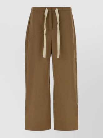 Max Mara argento ankle length wide leg trousers