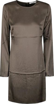 Samsøe & Samsøe Samiley mini-jurk met lange mouwen - Groen