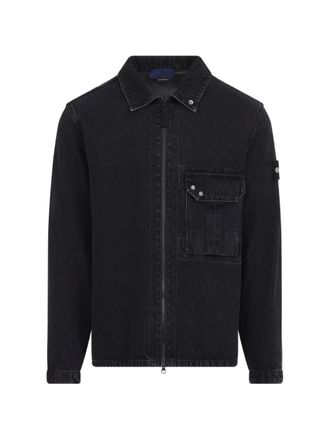 Stone Island Black Grainy Wash Shirt