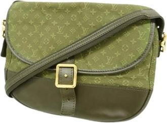 Louis Vuitton Pre-owned Belanger schoudertas - Dames - Pre-owned - Groen - Maat: ONE Size Zijde