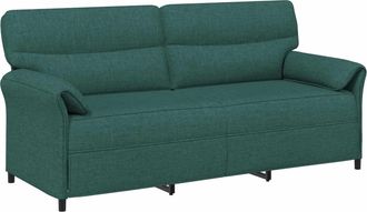 vidaXL Sof&aacute; De 3 Plazas 3 Plaza Verde Oscuro 198 X 83 X 95 Cm Tela Vidaxl