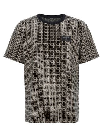 Balmain Mens Monogram Couture T-Shirt