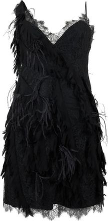 Alberta Ferretti Elegant Short Dress - Dames - Feestkleedjes - Zwart - S - Kleedjes