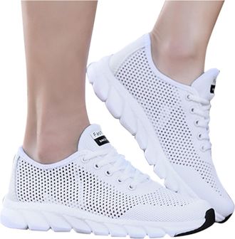 Generic 2026 Running Shoes for Women Lightweight Mesh Breathable Soft Go Walking Slip On (White, 5.5)