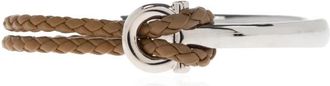Ferragamo Armband met logo - Heren - Armbanden - Grijs - S - Leer - Accessoires